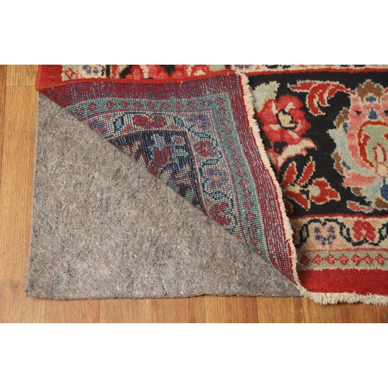 Hand Knotted Oriental 100% Wool Carpet Traditional All-Over Red Mahal Area Rug - 12' 8'' X 9' 6''