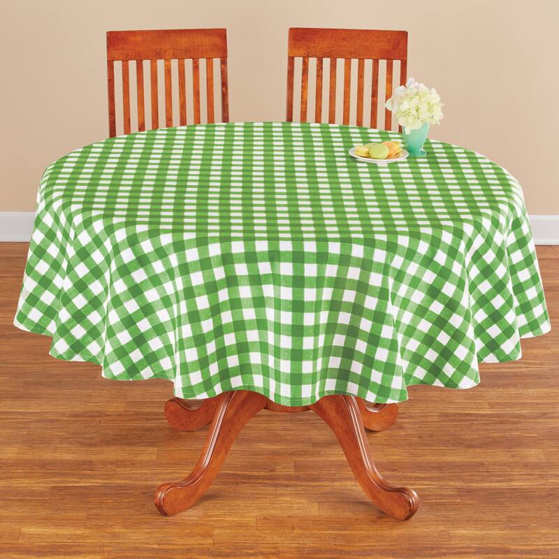 Machine Washable Buffalo Check Cotton Tablecloth