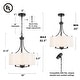 preview thumbnail 8 of 11, Modern Farmhouse Drum 4-Light Transitional Chandelier with Fabric for Dining Room Foyer - 16'' L x 16'' W x 21.5'' H
