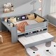 preview thumbnail 10 of 10, Twin Size Bunk Bed with Built-in Shelves and Storage Drawer, White