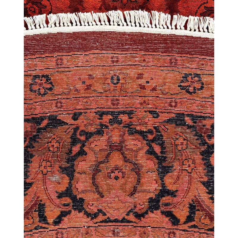 Fine Vibrance, One-of-a-Kind Hand-Knotted Area Rug - Red, 8' 1" x 8' 1" - 8' 1" x 8' 1"