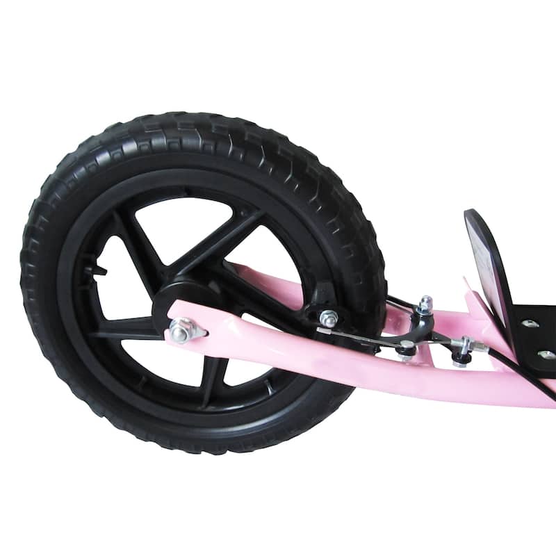 12” Lightweight Adjustable Kids Scooter with Rear Brake and Wheels Safe Riding for Children - 31.7" L x 13.7" W