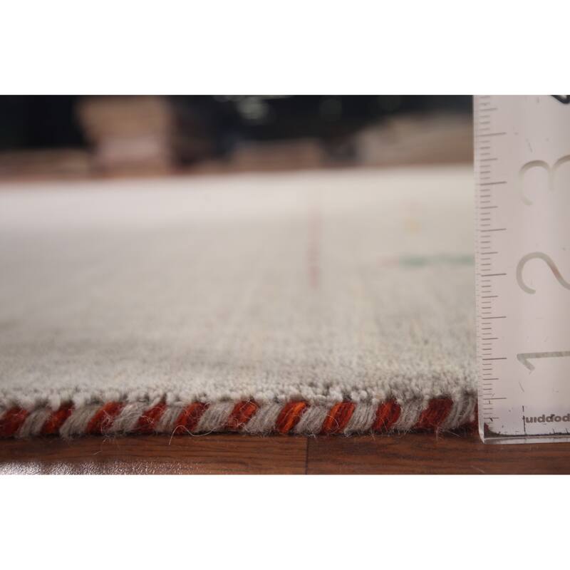Gabbeh Indian Area Rug Handmade Tribal Wool Carpet - 6'8"x 9'6"