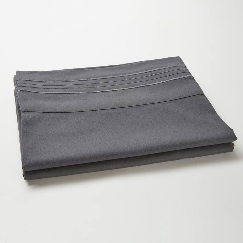 Authentic Hotel and Spa 1800 TC Brushed Microfiber Standard Pillowcase (2PC Set) with 4 Line Embroidery
