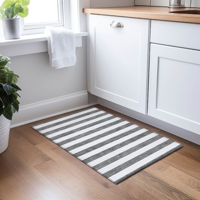 Dane Stripe Weather Resistant Classic Meets Modern Outdoor Rug