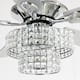 52-inch Modern 4-light Crystal Shade Ceiling Fan with Remote - 52-in