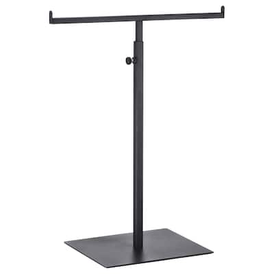 Purse Display Stand T Shaped Metal Adjustable Handbag Rack - Black
