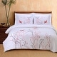 preview thumbnail 6 of 12, Superior Swallow 3-piece Embroidered Cotton Duvet Cover Set