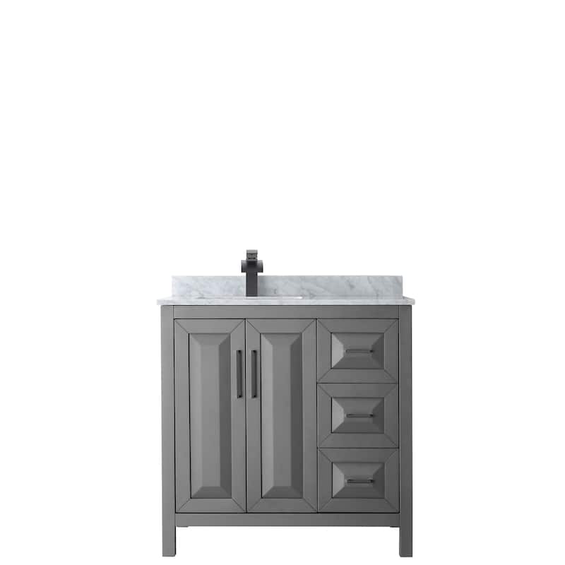 Daria 36-inch Single Vanity, Marble Top, No Mirror