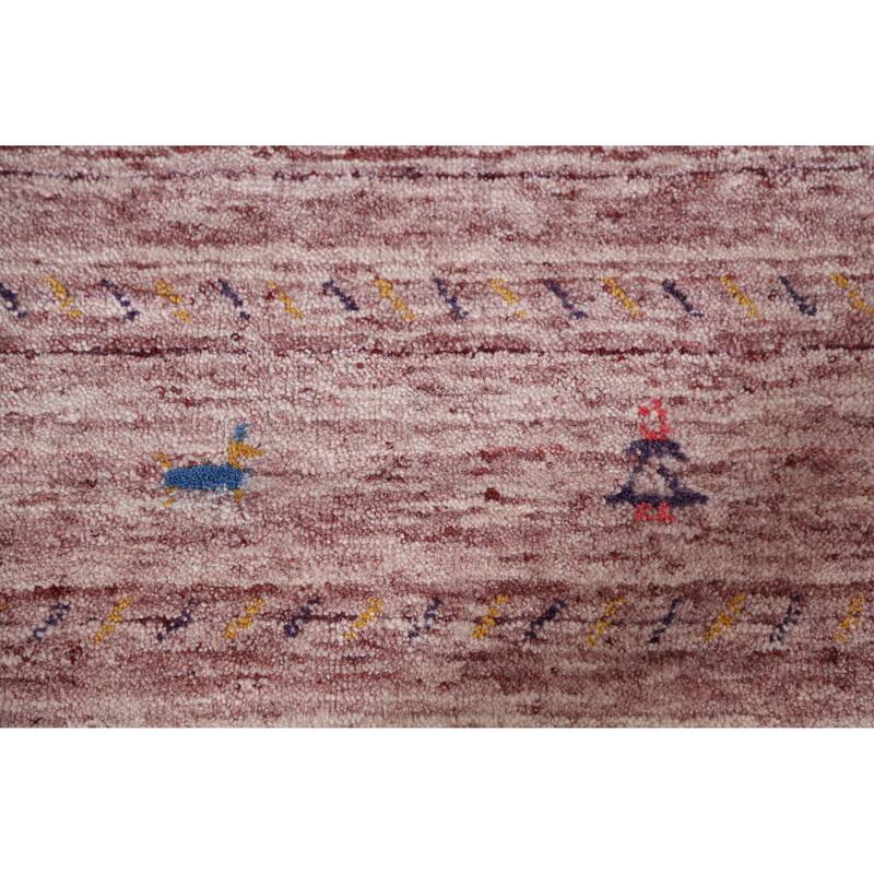 Hand Knotted Oriental 100% Wool Carpet Tribal Tribal Multi-Colored Gabbeh Area Rug - 10' 8'' X 7' 11''