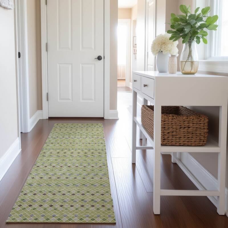 Premium Washable Super Soft Boho Global Mayfield Rug - Aloe - 2'3" x 7'6"