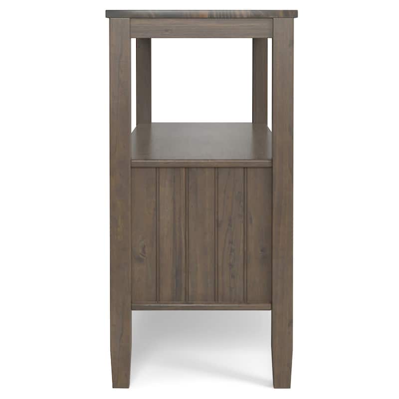 WYNDENHALL Rowan SOLID WOOD 48 inch Wide Contemporary Console Table in Smoky Brown - 17.5"d x 48" w x 29.5"h