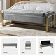 preview thumbnail 26 of 53, Alina Modern Upholstered Flip Top Storage Bench with Metal Legs by HULALA HOME