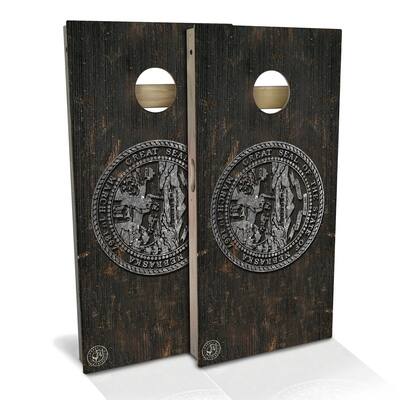 Nebraska Flag Vintage Outdoor Cornhole Board Set