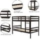 preview thumbnail 2 of 5, Wooden Twin Bunk Beds with Ladder and Safety Rail