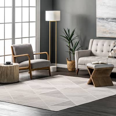 Nuloom Marielle SpinClean Diamond Tiles Machine Washable Area Rug