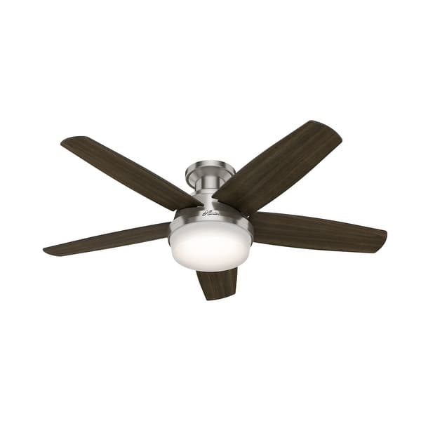 Hunter 48\" Low Profile Ceiling Fan With Light - Fresh White Finish, Remote Control, Refurbished 10 thumbnail image