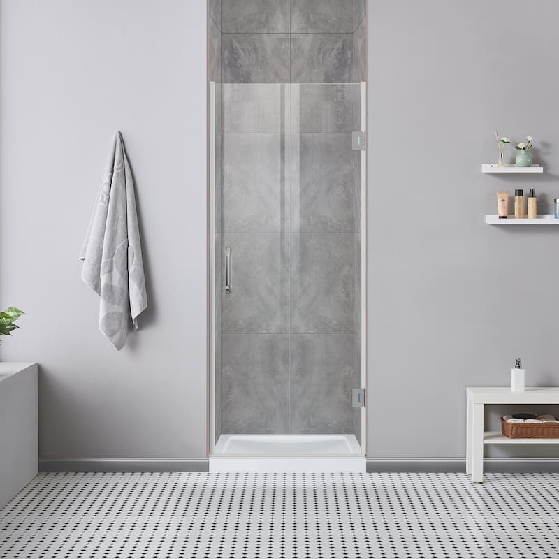 72" H Frameless Double Hinge Design Shower Door With Handle