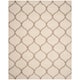 SAFAVIEH Hudson Shag Ogee Trellis 2-inch Thick Area Rug - 11' x 15' - Ivory/Beige
