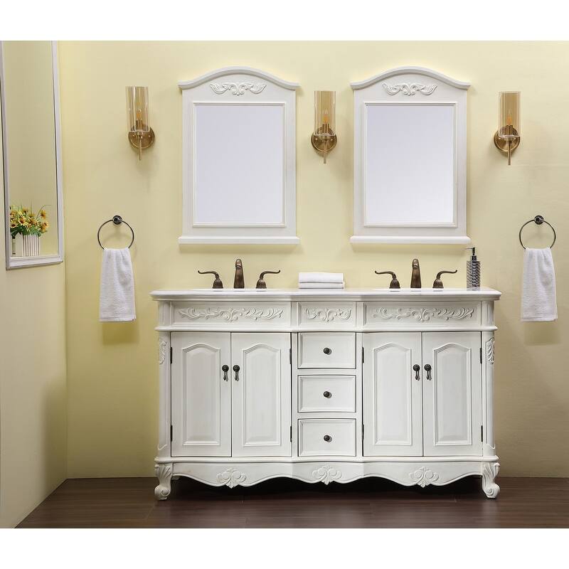 60" Double Bathroom Vanity Sink