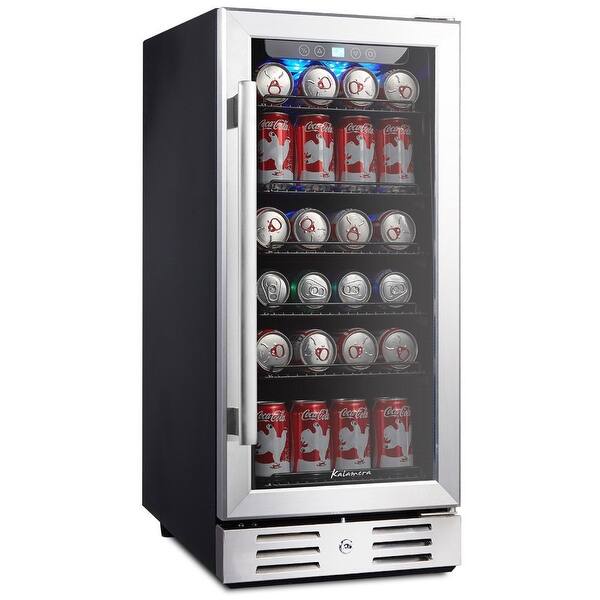 Shop Kalamera Krc 90bv 15 Beverage Cooler Refrigerator 96 Can Built In Single Zone Touch Control Overstock 12180880