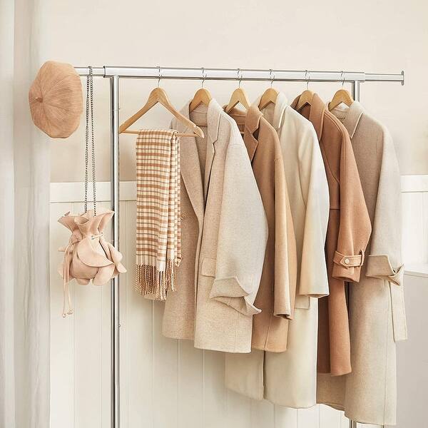 SONGMICS Heavy Duty Clothes Garment Rack Maximum Capacity 286.6lb ...