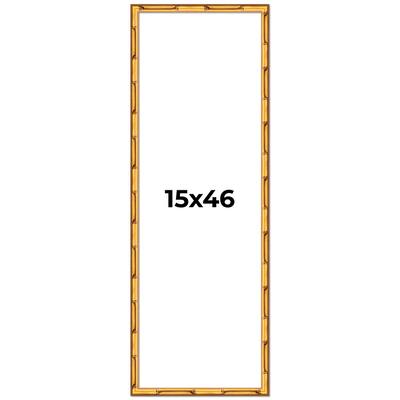 15x46 Frame Gold Bamboo Picture Frame Modern Photo Frame Includes UV Acrylic Shatter Guard Front Acid Free Foam Backing Board