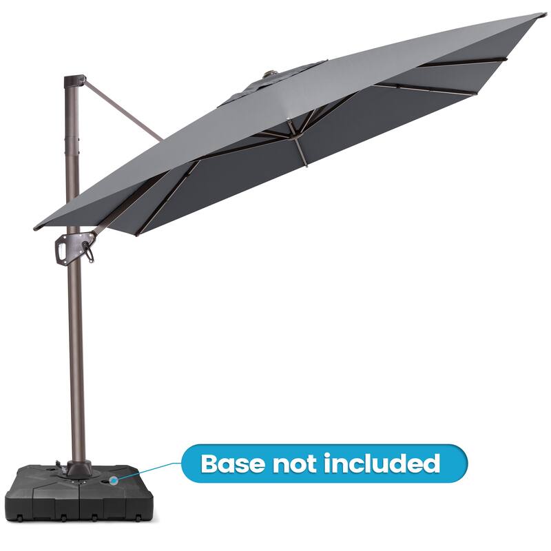 11 x 9 FT Rectangle Outdoor Premium Patio Cantilever Offset Umbrella