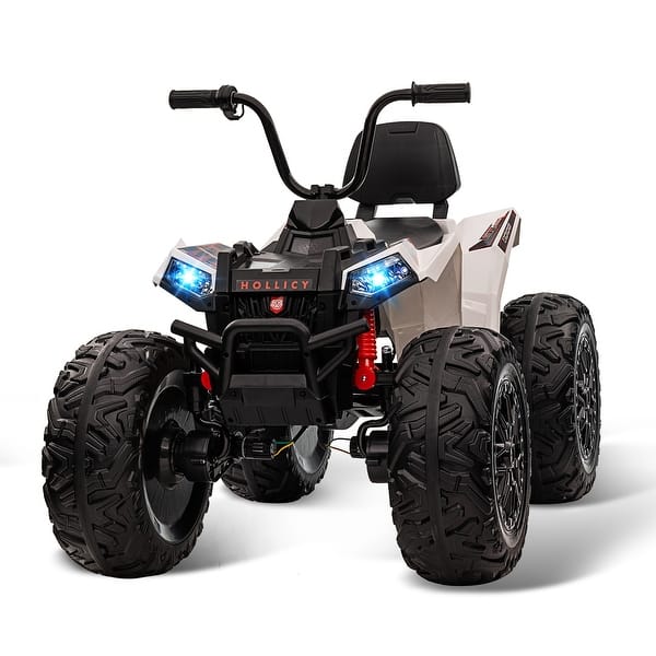 slide 2 of 30, 24V Kids ATV Ride on Car 4WD Quad Electric Vehicle White