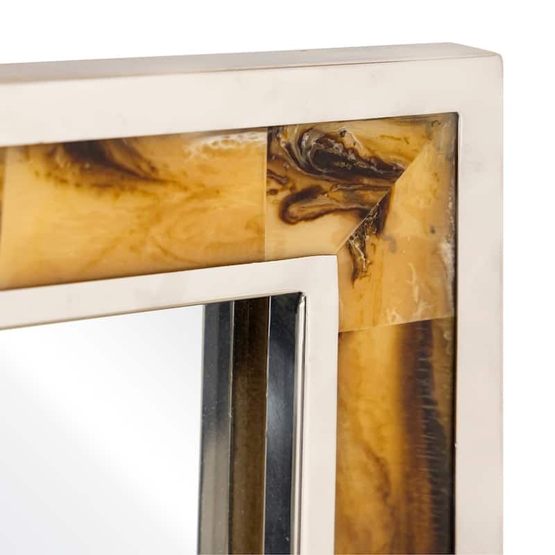 Elk Home Juba Horn Finish Composite 24 Inch Wide Mirror