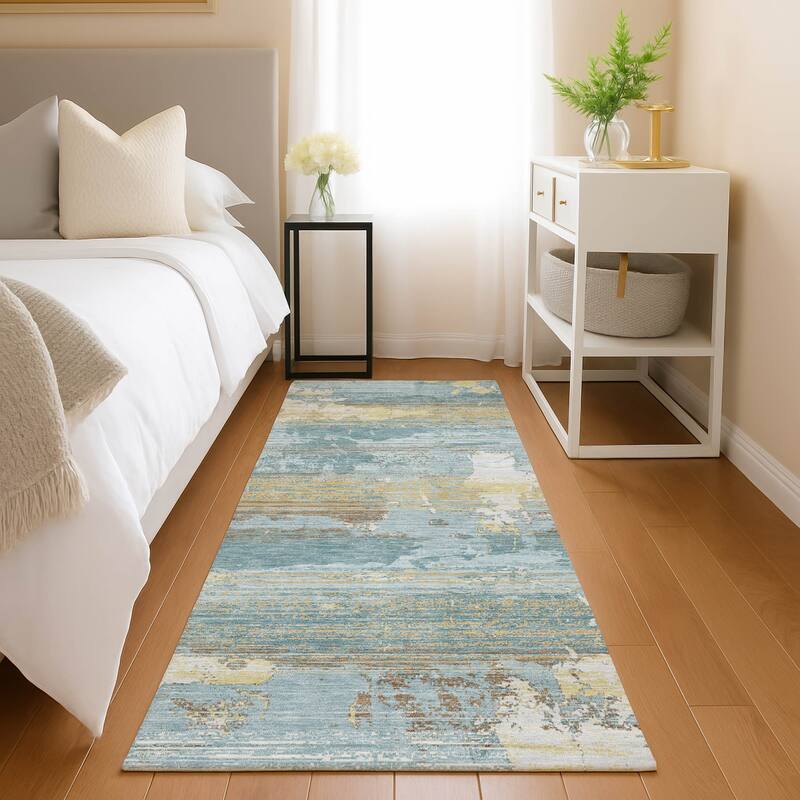 Machine Washable Indoor/ Outdoor Chic Veta Chantille Rug