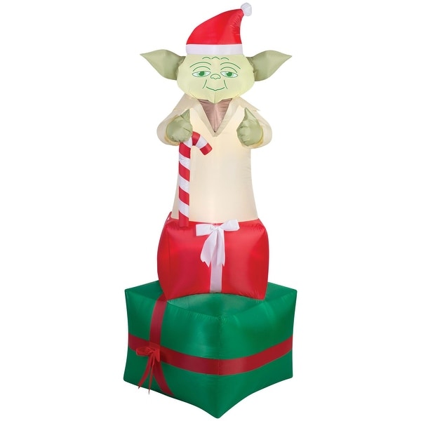 star wars yoda holiday airblown inflatable multi red green white - Star Wars Inflatable Christmas Decorations star wars yoda holiday airblown inflatable multi red green white - Star Wars Inflatable Christmas Decorations