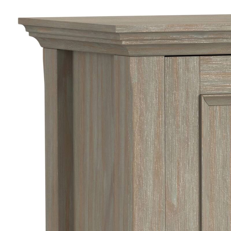 WYNDENHALL Halifax Solid Wood Transitional Low Storage Cabinet - 32"w x 14"d x 31" h