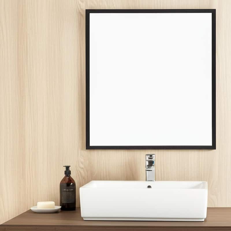 HomeRoots 42" Espresso Framed Bathroom Vanity Mirror - 31.50 in. x 41.50 in. x 1.75 in. - 31.50 in. x 41.50 in.  x 1.75 in.