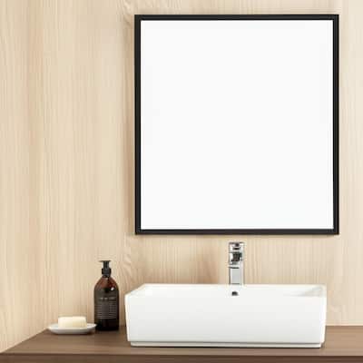 HomeRoots 42" Espresso Framed Bathroom Vanity Mirror - 31.50 in. x 41.50 in. x 1.75 in.