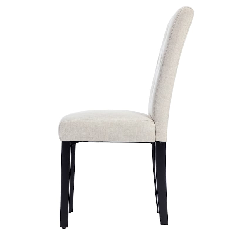 Javlergo Upholstered Dining Chairs Set of 2, Fabric or Faux Leather Dining Room Chair with Metal Legs
