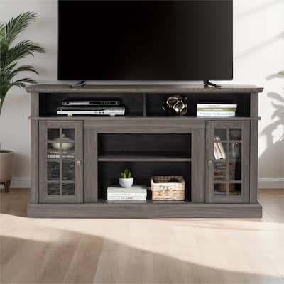 Entertainment Center for TV Up to 65" with Open & Closed Storage Space
