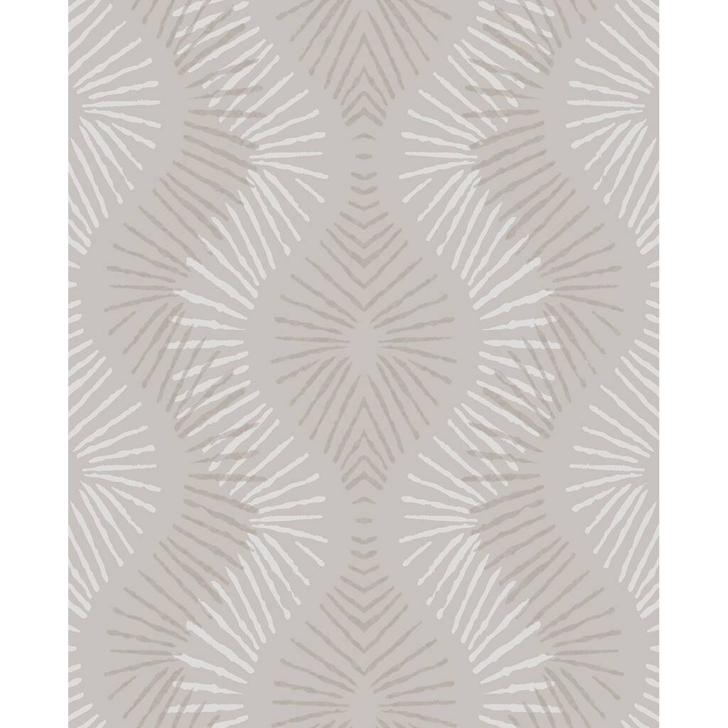 A-Street Prints Feliz Champagne Beaded Ogee Wallpaper