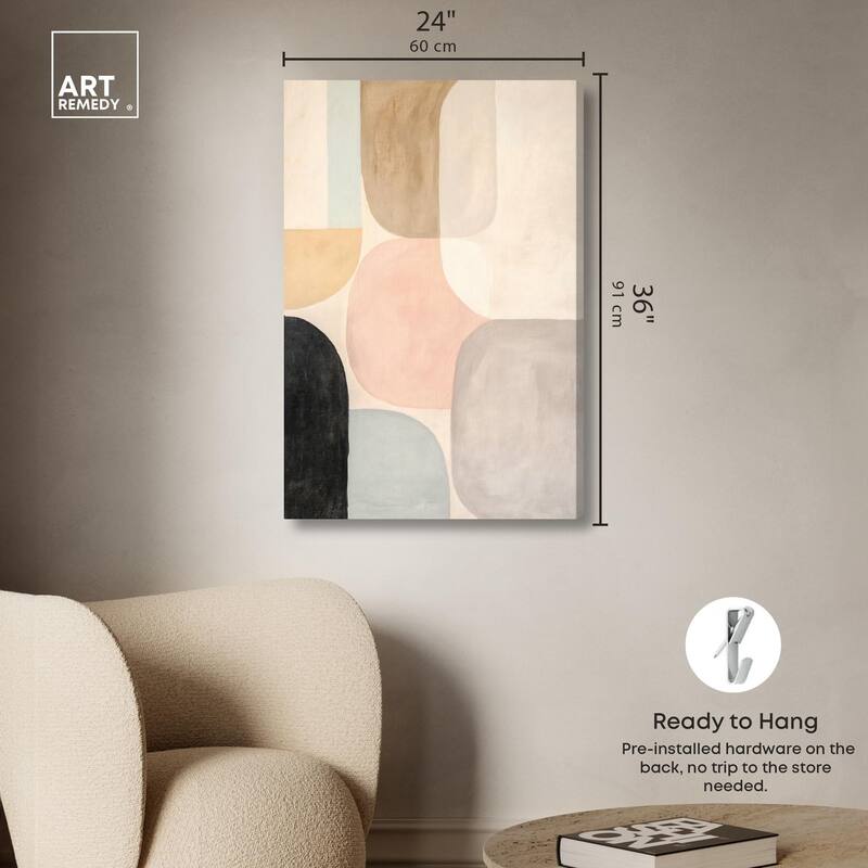 Soft Cubism II Canvas by Art Remedy, Gallery Wrapped