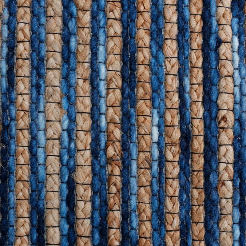 Sevita Stripe Natural Jute and Wool Blend Indoor Area Rug