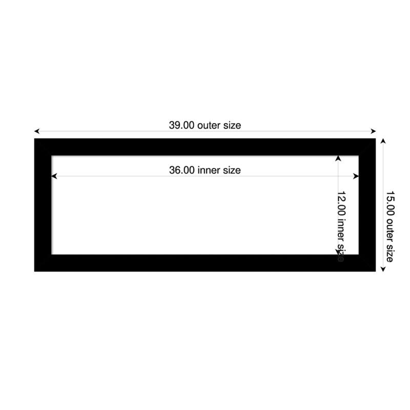 Amanti Art Brushed Black Framed Dry Erase Magnetic Board - 39 x 15 in - Brushed Black