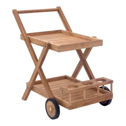 Shop Zuo Modern 703555 Regatta 22 Wide Unfinished Teak Bar Cart