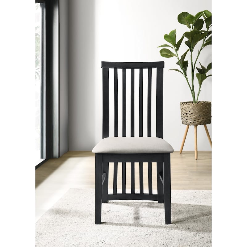 Osaka 7-Piece Dining Table and Chair - 6 Chairs Only - Black