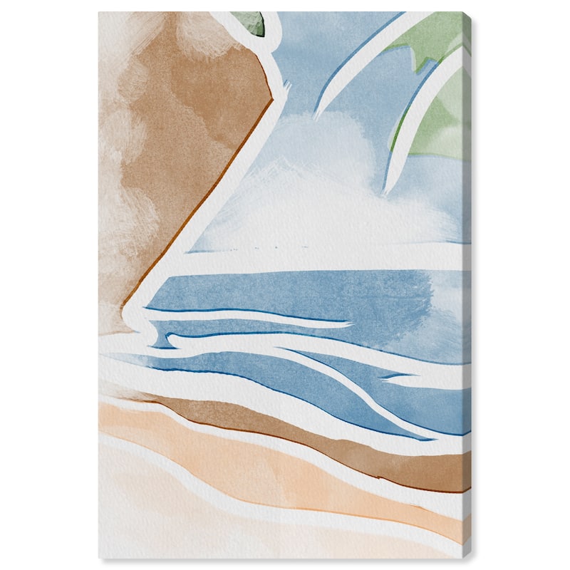 Wynwood Studio Canvas Nautical and Coastal Beach front View Black and Tan Modern & Contemporary Wall Art Canvas Print