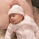 preview thumbnail 5 of 6, Newborn Baby Girl Knit Ensemble with Pom-Pom Details