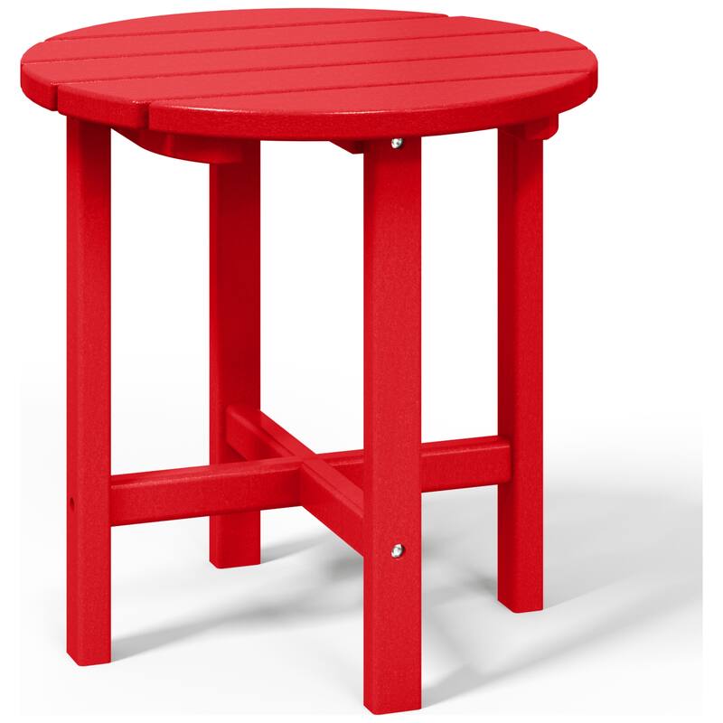 Laguna Outdoor 3-Piece Folding Adjustable Adirondack Chair with Hideaway Ottoman & Round Side Table