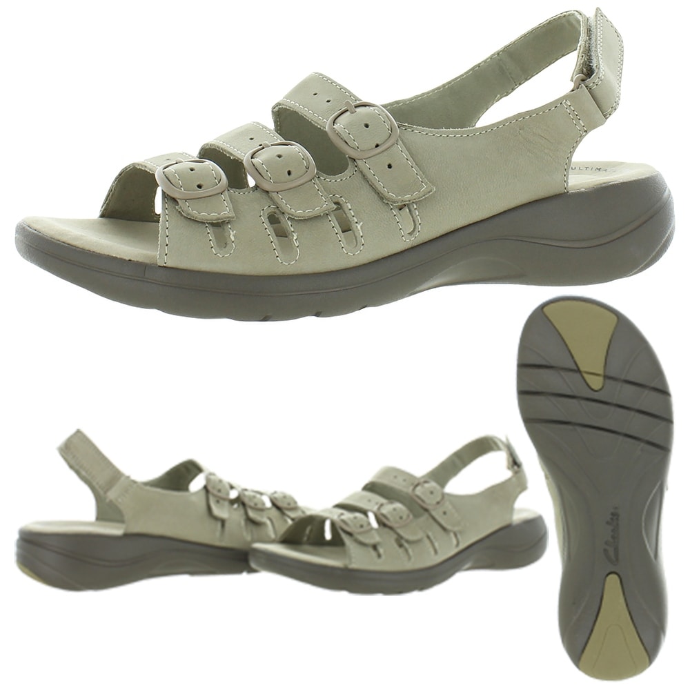 clarks womens sandals leather