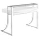 preview thumbnail 6 of 9, Gemma 48-inch 2-drawer Writing Desk White High Gloss