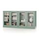 preview thumbnail 19 of 75, 100% Solid Wood Sideboard with Glass or Solid Wood Doors by Palace Imports - 64" x 35.75"