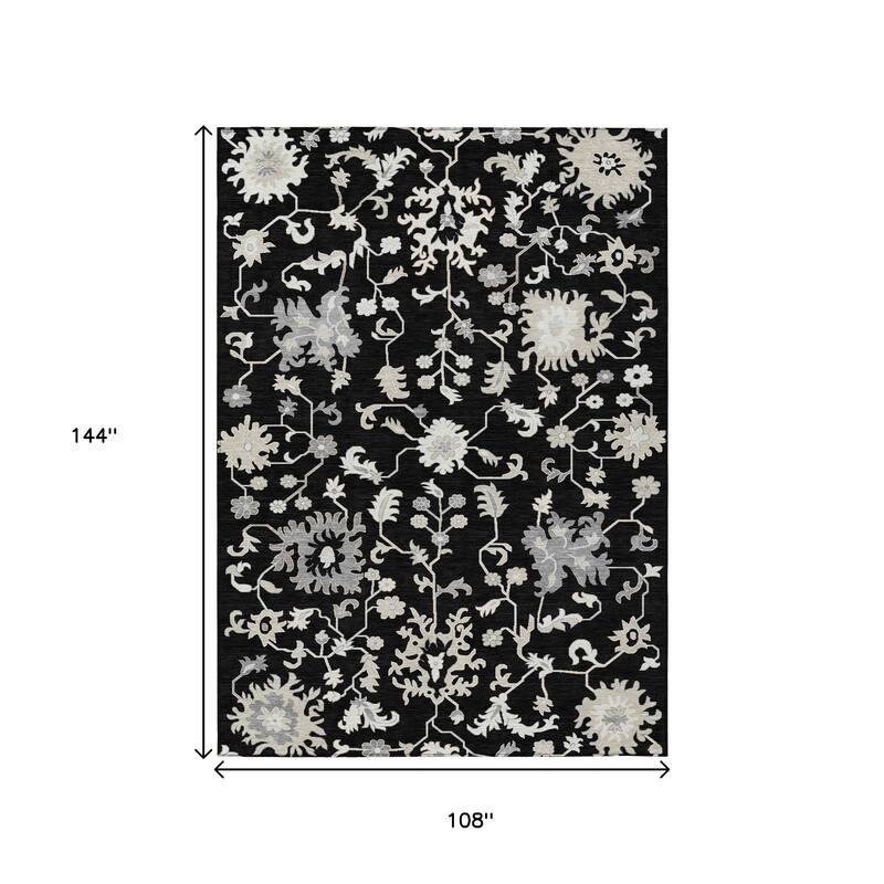 HomeRoots Floral Transitional Rectangle Outdoor Rug